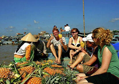 Boat trip to floating markets of the Delta Mekong